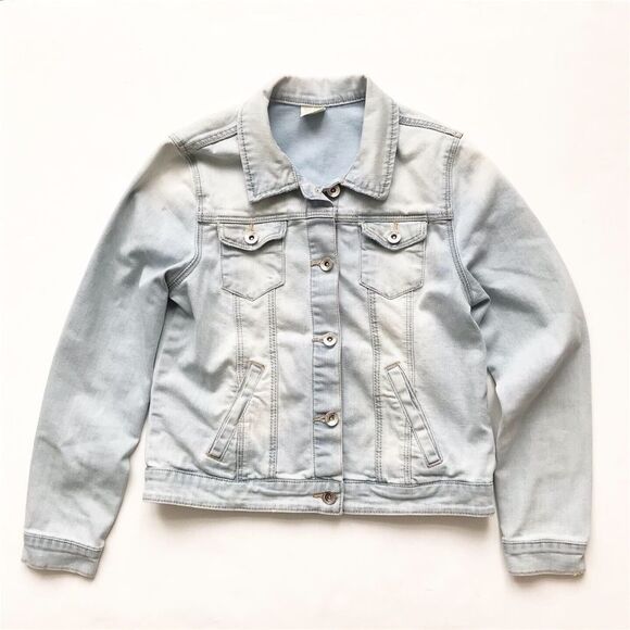 Zara girls light wash denim jacket EUC 13/14Y - Picture 1 of 3